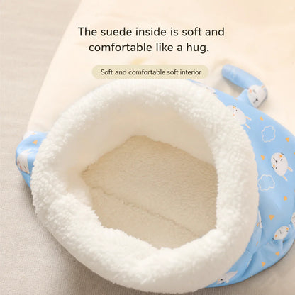Warm Calming Cave Bed for Small Pets